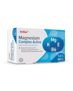 Dr.Max Magnesium Complex Active Магнію цитрат, калій, вітамін Е, вітамін В6, 60 таблеток.