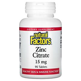 Natural Factors Zinc Citrate 15 mg 90 таблеток