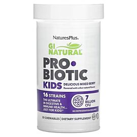 NaturesPlus Natural Probiotic Kids7 Billion CFU 30 жувальних таблеток