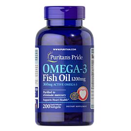Puritan's Pride Omega-3 Fish Oil 1200 mg 200 капс