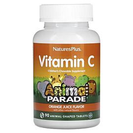 NaturesPlus Animal Parade Vitamin C 90 смоктальних таблеток у формі тварин