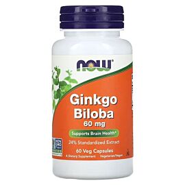 NOW Ginkgo Biloba 60 mg 60 рослинних капсул