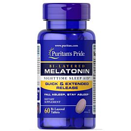 Puritan's Pride Melatonin Bi-Layered 5 mg 60 таблеток
