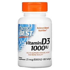 Doctor's Best Vitamin D3 25 mcg (1,000 IU) 180 капсул