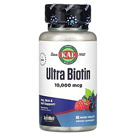 KAL Ultra Biotin 10,000 mcg 60 смоктальні таблетки