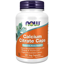 NOW Calcium Citrate Caps 120 капсул
