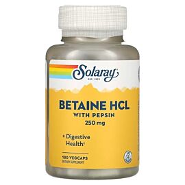 Solaray Betaine HCL with Pepsin 250 mg 180 капсул