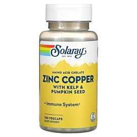Solaray Zinc Copper with Kelp & Pumpkin Seed 100 капсул