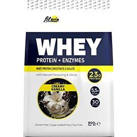 FitWin WHEY Protein + Enzymes 77% 900 грам, Полуниця