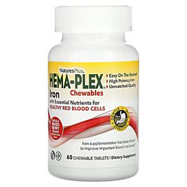 NaturesPlus Hema-Plex Iron Chewables 60 жувальних таблеток