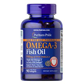 Puritan's Pride One Per Day Omega-3 Fish Oil 1400 mg 90 рідких капсул