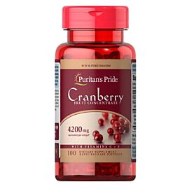 Puritan's Pride Cranberry Fruit Concentrate with C + E 4200 mg 100 капсул