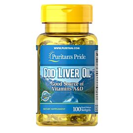 Puritan's Pride Cod Liver Oil 415 mg 100 капсул