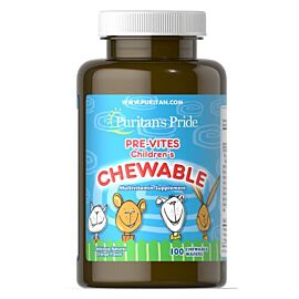Puritan's Pride Pre-Vites Children's Multivitamin 100 жувальних таблеток