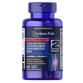 Puritan's Pride Triple Strength Glucosamine, Chondroitin MSM 60 таблеток