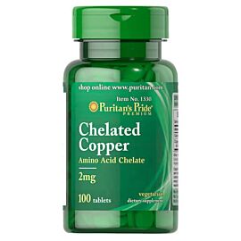 Puritan's Pride Copper Chelate 2 mg 100 таб.