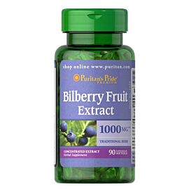 Puritan's Pride Bilberry 4:1 Extract 1000 mg 90 рідких капсул