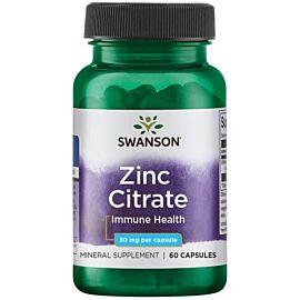 Swanson Zinc Citrate 30 mg 60 капсул