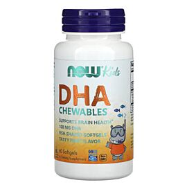 NOW Kid's Chewable DHA 60 рідких капсул