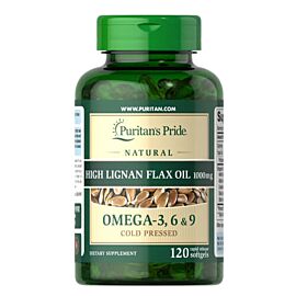 Puritan's Pride Natural Flax Oil 1000 mg 120 рідких капсул