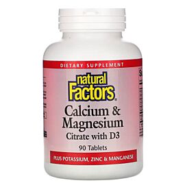 Natural Factors Calcium & Magnesium Citrate with D3 90 таб