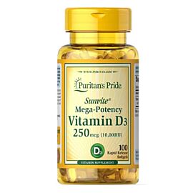 Puritan's Pride Vitamin D3 10,000 IU 100 капсул