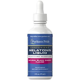 Puritan's Pride Sublingual Melatonin Natural Black Cherry Flavor 1 mg 59 мл, Вишня