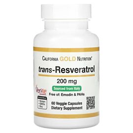 California Gold Nutrition trans-Resveratrol 200 mg 60 рослинних капсул