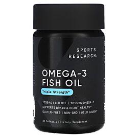 Sports Research Omega-3 Fish Oil Triple Strength 30 рідких капсул