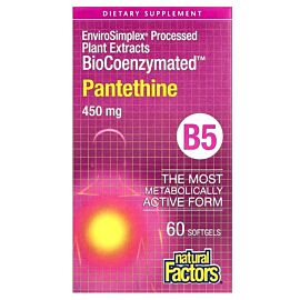 Natural Factors BioCoenzymated B5 Pantethine 450 mg 60 капсул