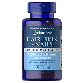 Puritan's Pride Hair, Skin Nails One Per Day Formula 60 капсул