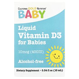 California Gold Nutrition Baby Vitamin D3 400 IU 10 ml