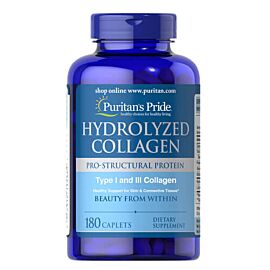 (Термін 05.2025) Puritan's Pride Hydrolyzed Collagen 1000 mg 180 таблеток