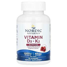 Nordic Naturals Vitamin D3 + K2 60 жувальних цукерок