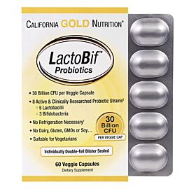 California Gold Nutrition LactoBif Probiotics 30 Billion CFU 60 капс