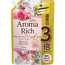 Lion Soflan Aroma Rich Diana парфумований кондиціонер квітково-фруктовий аромат (змінний блок), 1200 мл