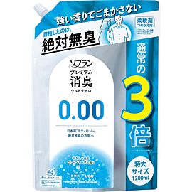Lion Soflan Premium Deodorizer Ultra Zero антибактеріальний кондиціонер, придушення запахів, аромат мила, 1200 г