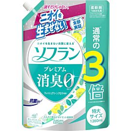 Lion Soflan Premium Deodorant кондиціонер для білизни антибактеріальний амбра, мускус, зелень, жасмин, 1260 мл