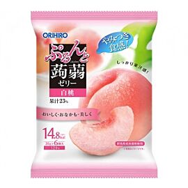 Orihiro Purun and Konjac Jelly Білий Персик натуральний сік у желе з Конняку, 6 пакетиків по 20 г