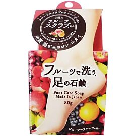 Pelican Foot Care Soap Фруктове мило з подвійним ефектом скрабу та пілінгу для догляду за шкірою ніг, 80 г