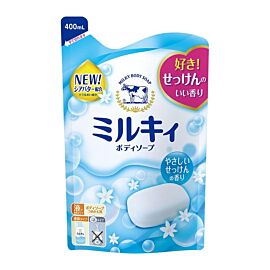 Cow Milky body White flowers Мило для тіла з екстрактом амінокислот шовку і ароматом білих квітів, 400 мл