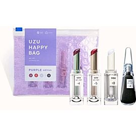 UZU HAPPY BAG PURPLE BY FLOWFUSHI Lip 38 °C Помади ±0, +5, -4 . Блиск-бальзам -4, кейс