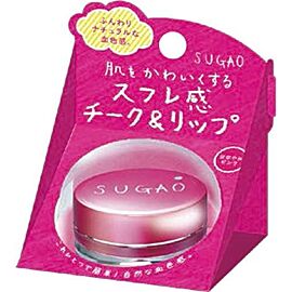 SUGAO Souffle Cheek & Lip Помада та рум'яна 2-в-1 для щік і губ, рожевий, 6,5 г