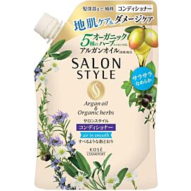 KOSE Salon Style Air In Smooth Розгладжуючий кондиціонер для тьмяного волосся, запасний блок, 350 мл