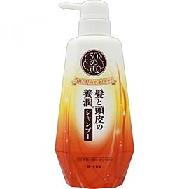 Rohto 50 MEGUMI Shampoo Живильний колагеновий шампунь для волосся, 400 мл