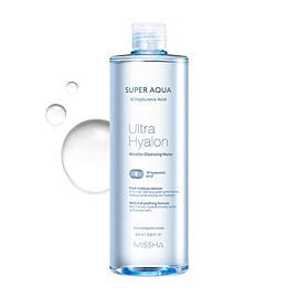 Missha Super Aqua Ultra Hyalron Mizellen Cleansing Water міцелярна вода з гіалуроновою кислотою, 500 мл