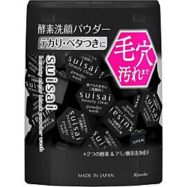 Kanebo Suisai Beauty Clear Black Powder Wash ензимна пудра для вмивання з деревним вугіллям, 32 шт по 0,4 г