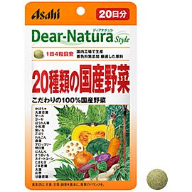 Asahi Dear Natura 20 видів японських сублімованих овочів, 80 таблеток на 20 днів