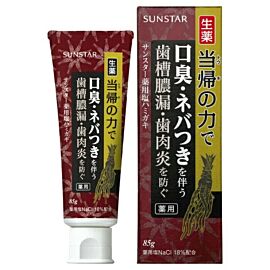 SUNSTAR Shio Hamigaki Сольова (18%) профілактична зубна паста з екстрактом дудника, 85 г