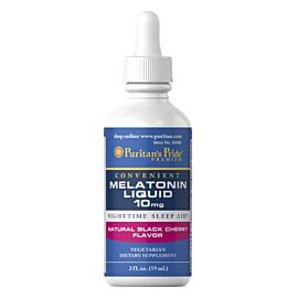 Puritan's Pride Melatonin Liquid 10 mg Black Cherry Flavor 59 ml